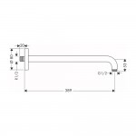 Держатель потолочной лейки Hansgrohe 27413140